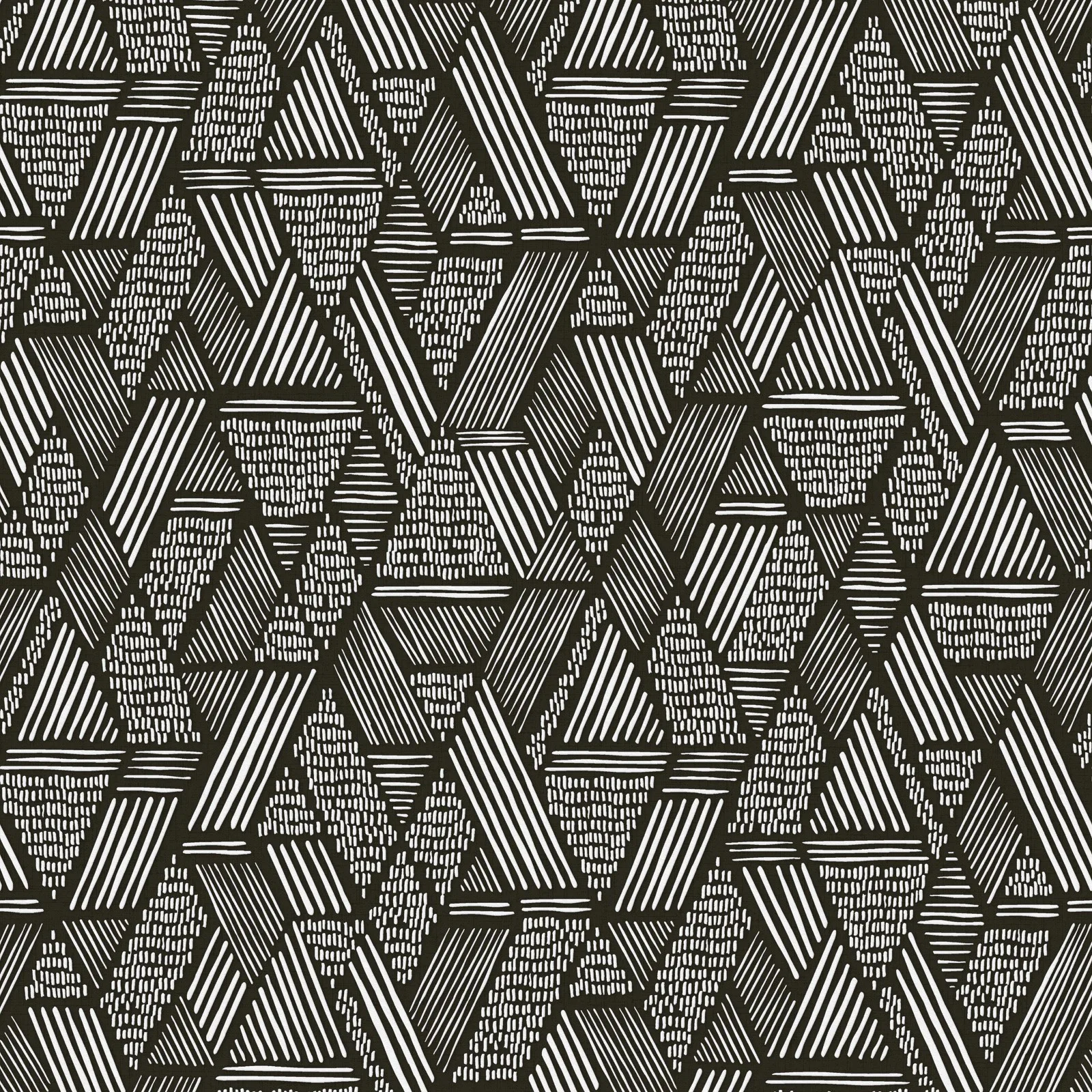 Tapet WOW Ethnic Stitch Svart/Vit