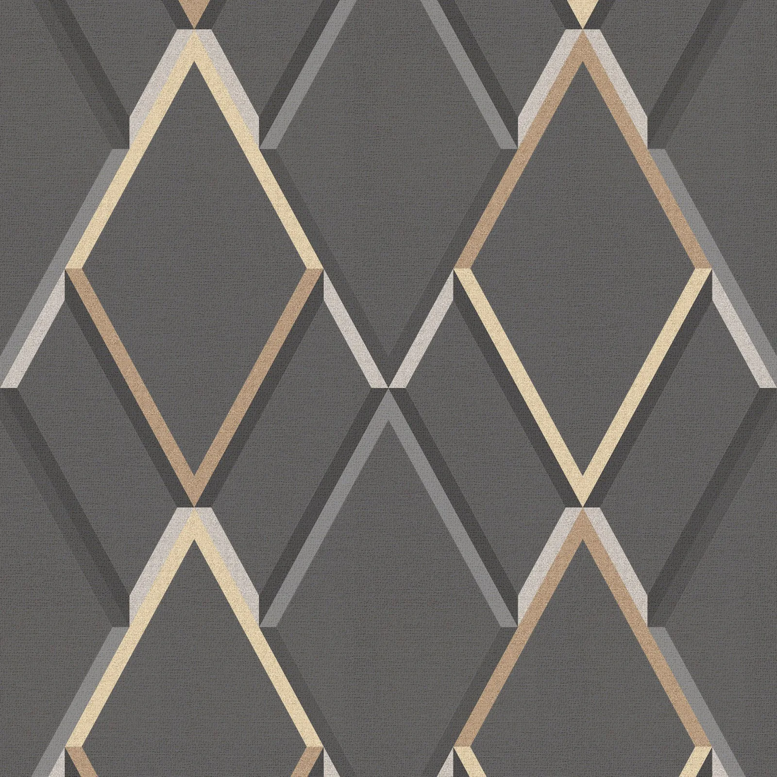 Tapet WOW Metallisk Geometrisk Grå