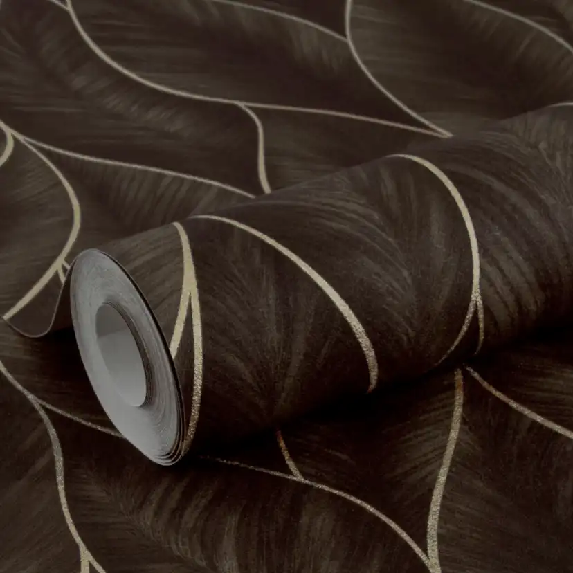 Tapet WOW Subtle Leaves Brons