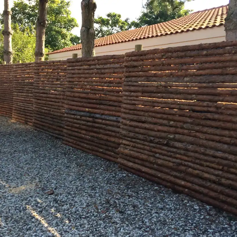 Staket Nordic Fence Bjälkar Med Bark