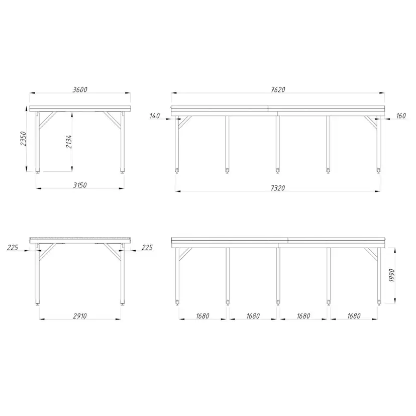 Carport Palmako Karl 23,1 m2