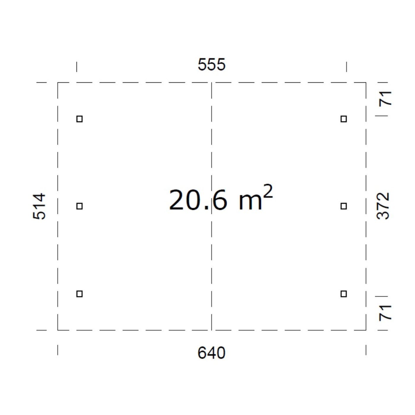 Carport Palmako Robert 20,6 m2
