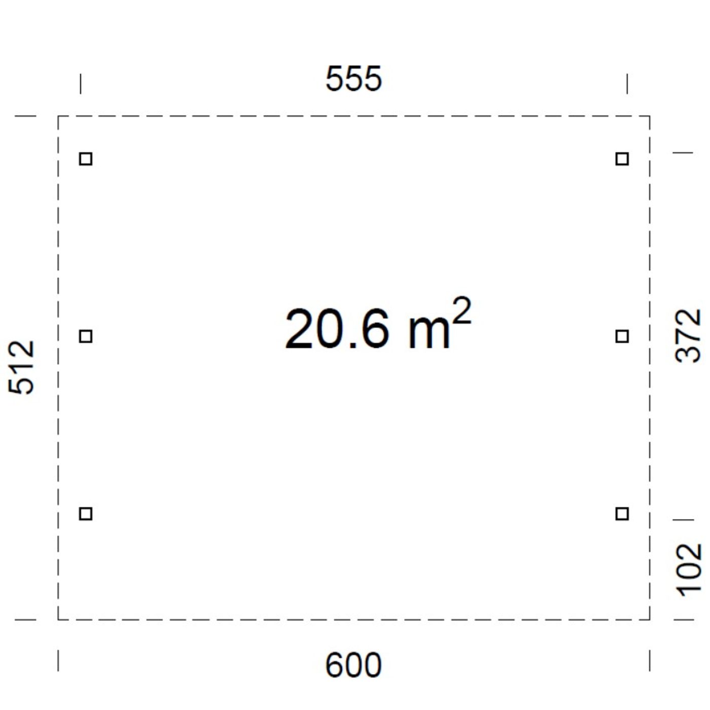 Carport Palmako Karl 20,6 m2