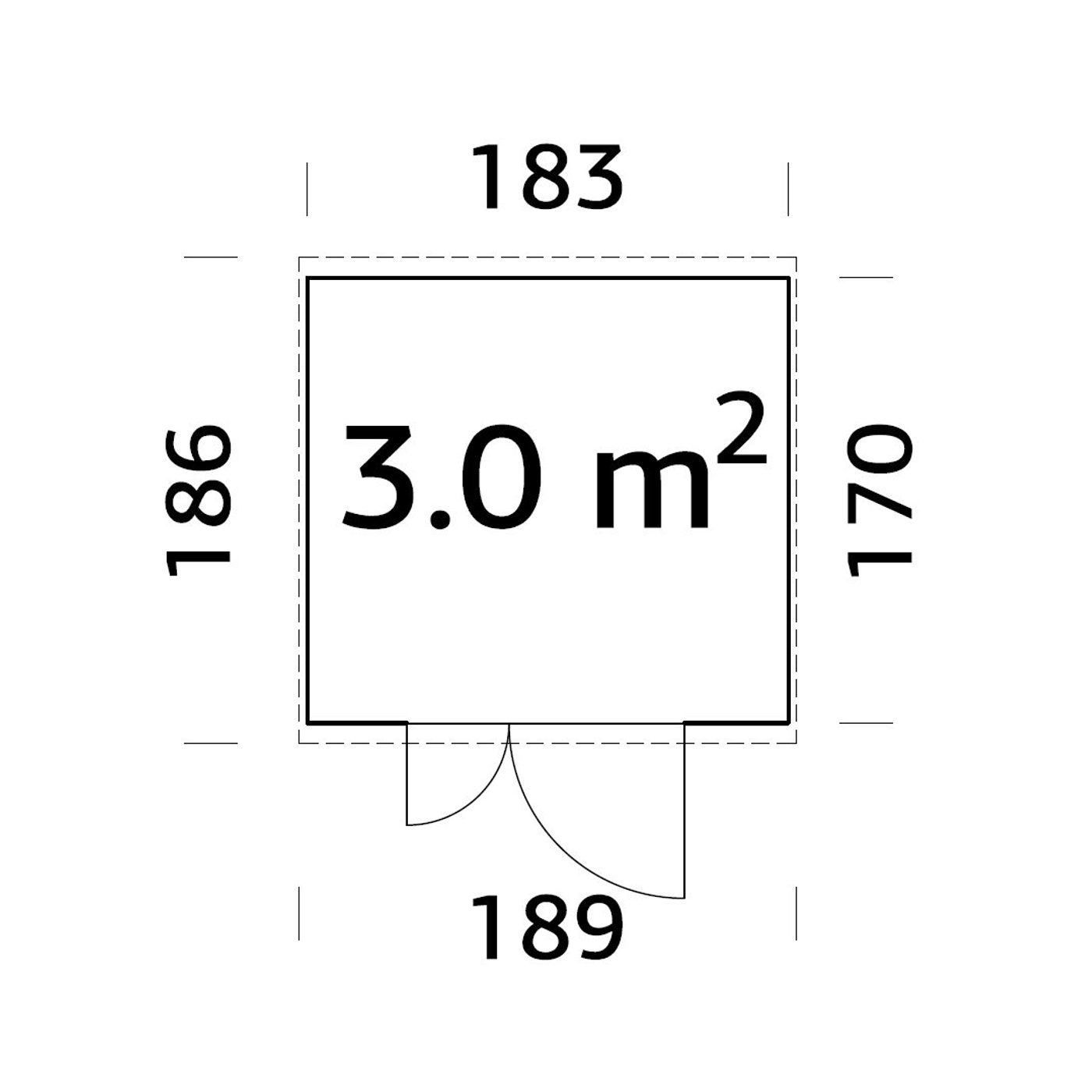Förråd Palmako Leif 3,1 m2