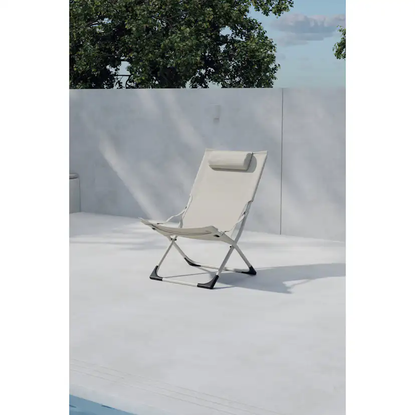 Solstol Venture Home Seville Portabl Fällbar Stol med Nackkudde