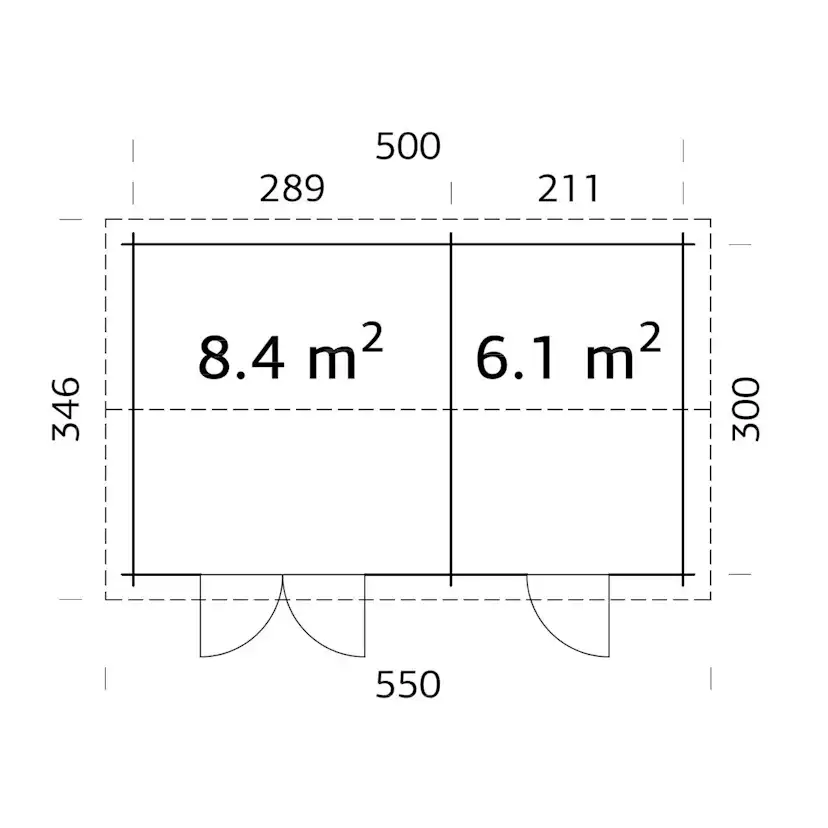 Förråd Palmako Jari 14,5 m2