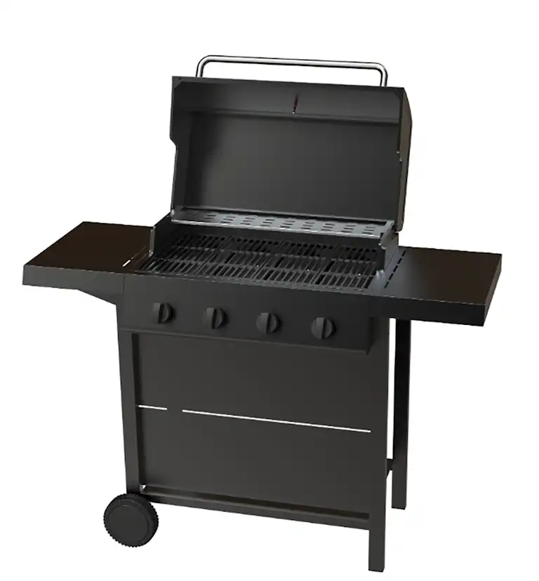 Gasolgrill Dose Barbeque 4 Brännare Svart