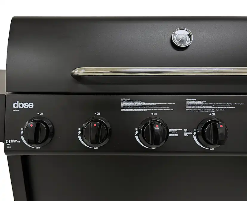 Gasolgrill Dose Barbeque 6+1 Brännare Svart