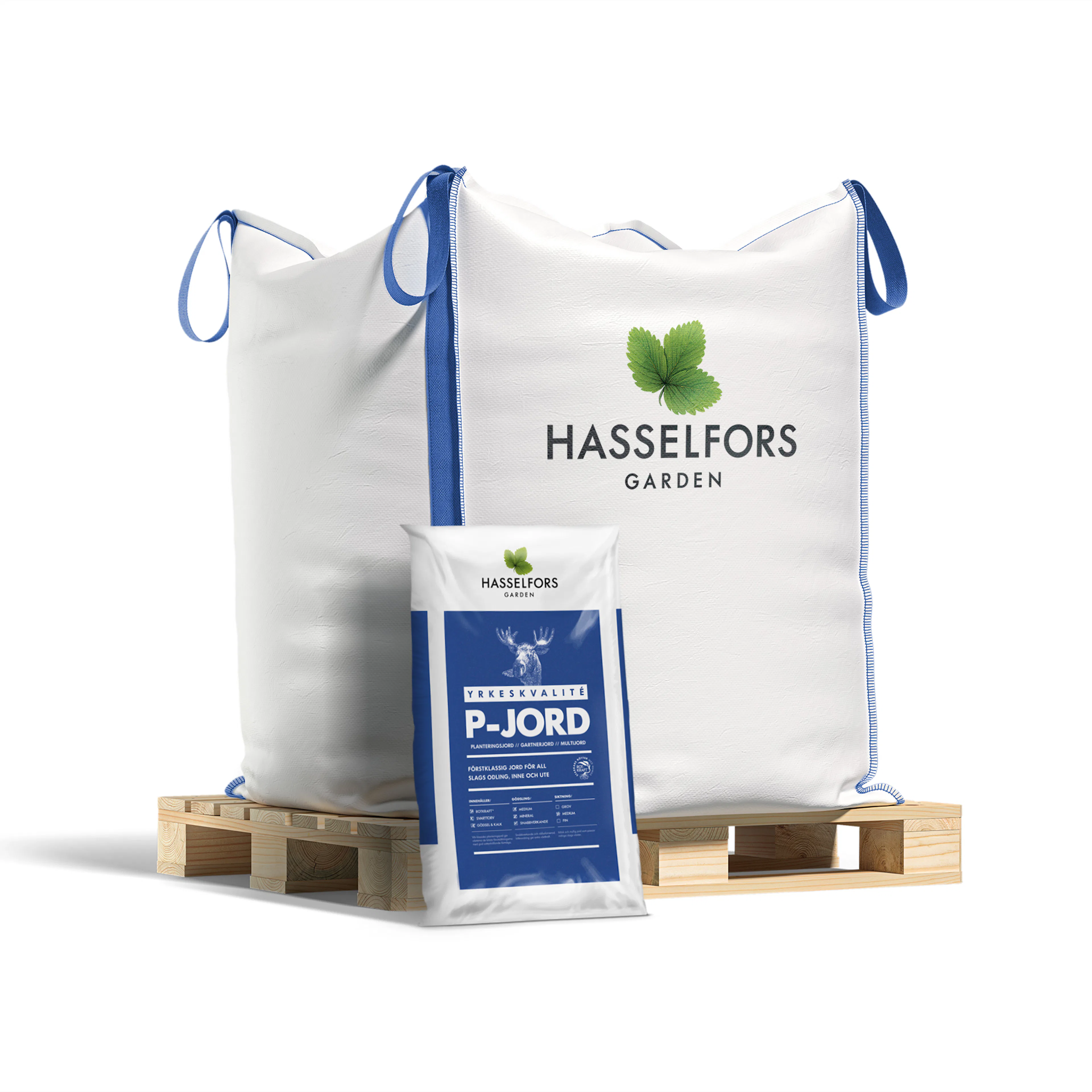 Planteringsjord Hasselfors Garden Storsäck 1500L, Trädgårdsjord för Inomhus- & Utomhusodling