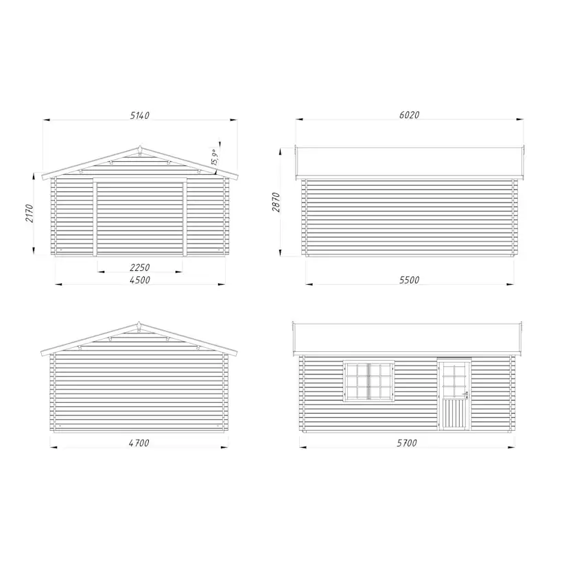 Garage Palmako Roger 23,9 m2 utan Port
