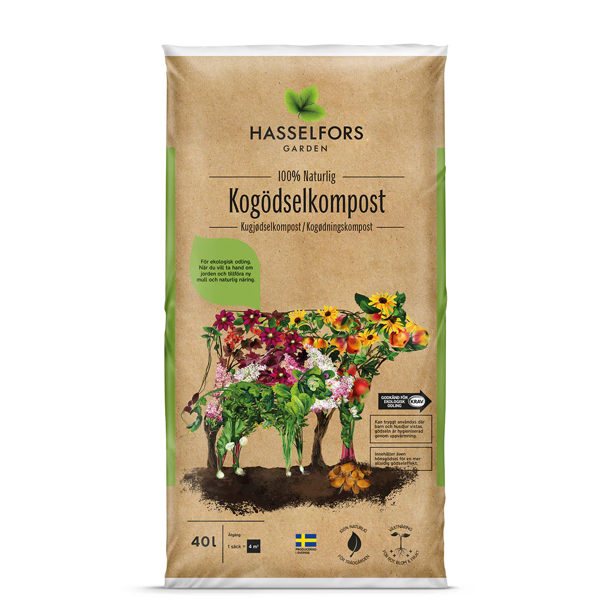 Kompostnäring Omnia Garden Kogödsel 40 L