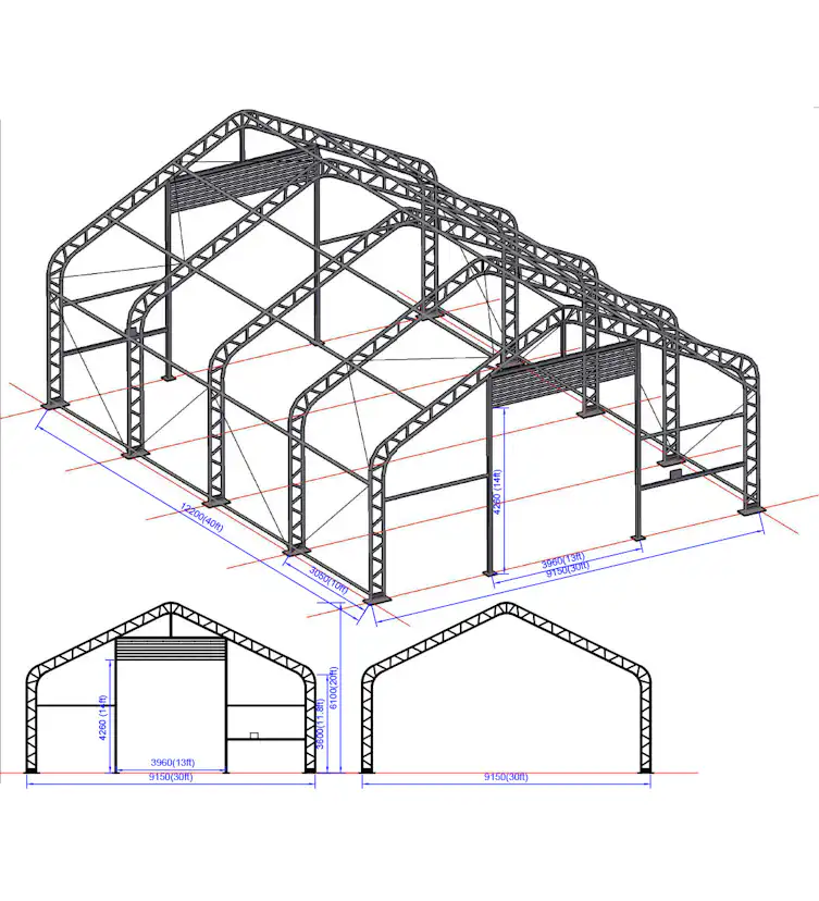 Tälthall Ranch Premium 9,15x12,2x6,1 m