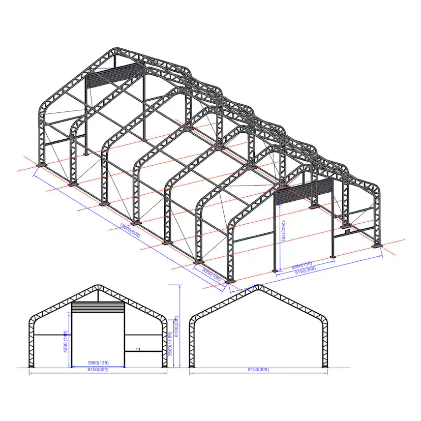 Tälthall Ranch Premium 9,15x18,3x6,1 m