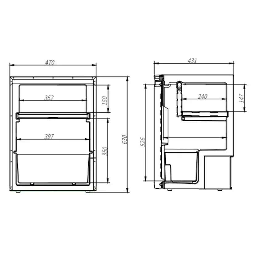 Kompressorkylskåp Frezzer Pro 65L 12/24V Svart