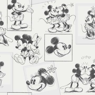 Barntapet Disney K@H Mickey And Minnie Sketch 102712