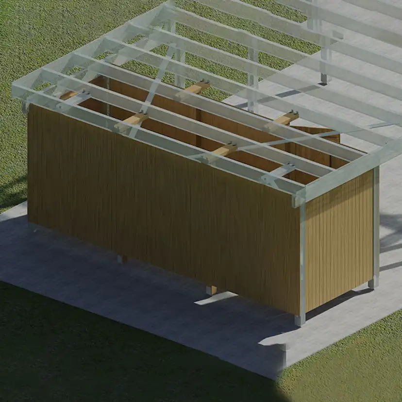 Förråd Palmako 10 m2 tillbehör till Carport Karl