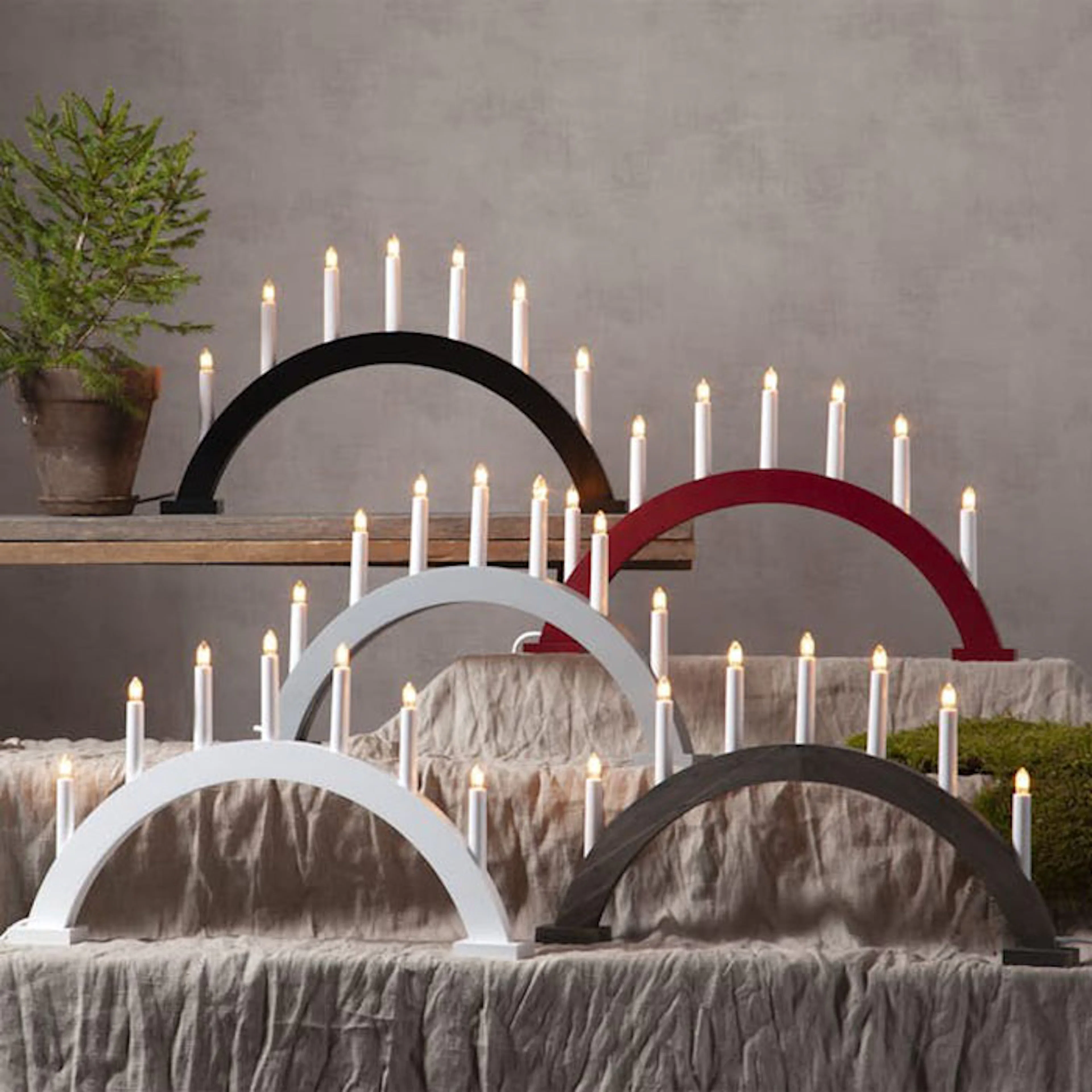 Adventsljusstake Star Trading Trapp Båge