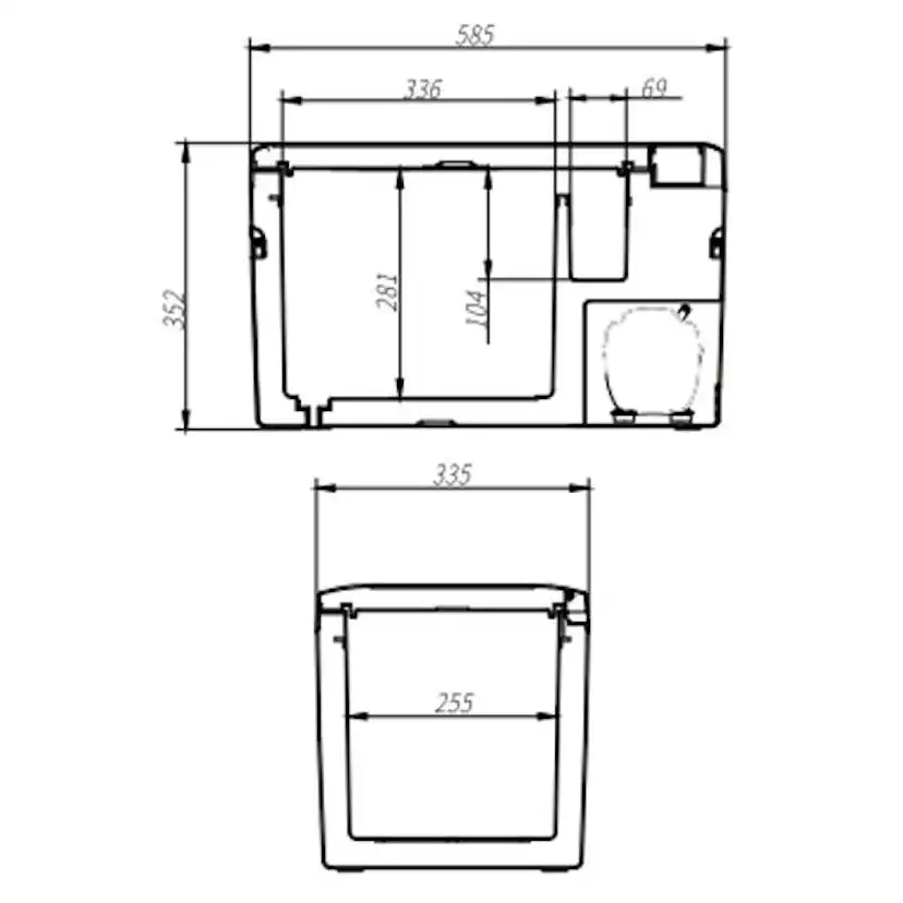 Kylskåp Heed 25 L 12/24 V 230 V Kompressor Med Frysfack