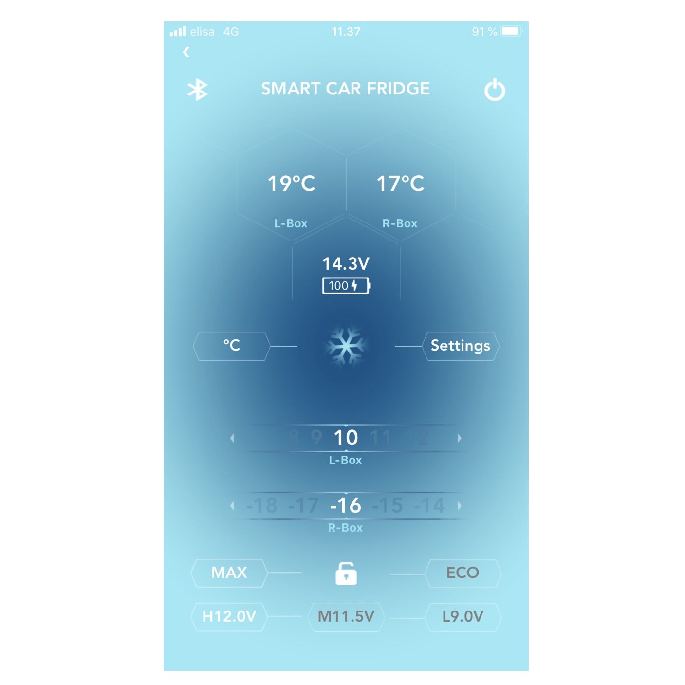Kylskåp Heed 25 L  12/24 V 230 V Kompressor Med Frysfack