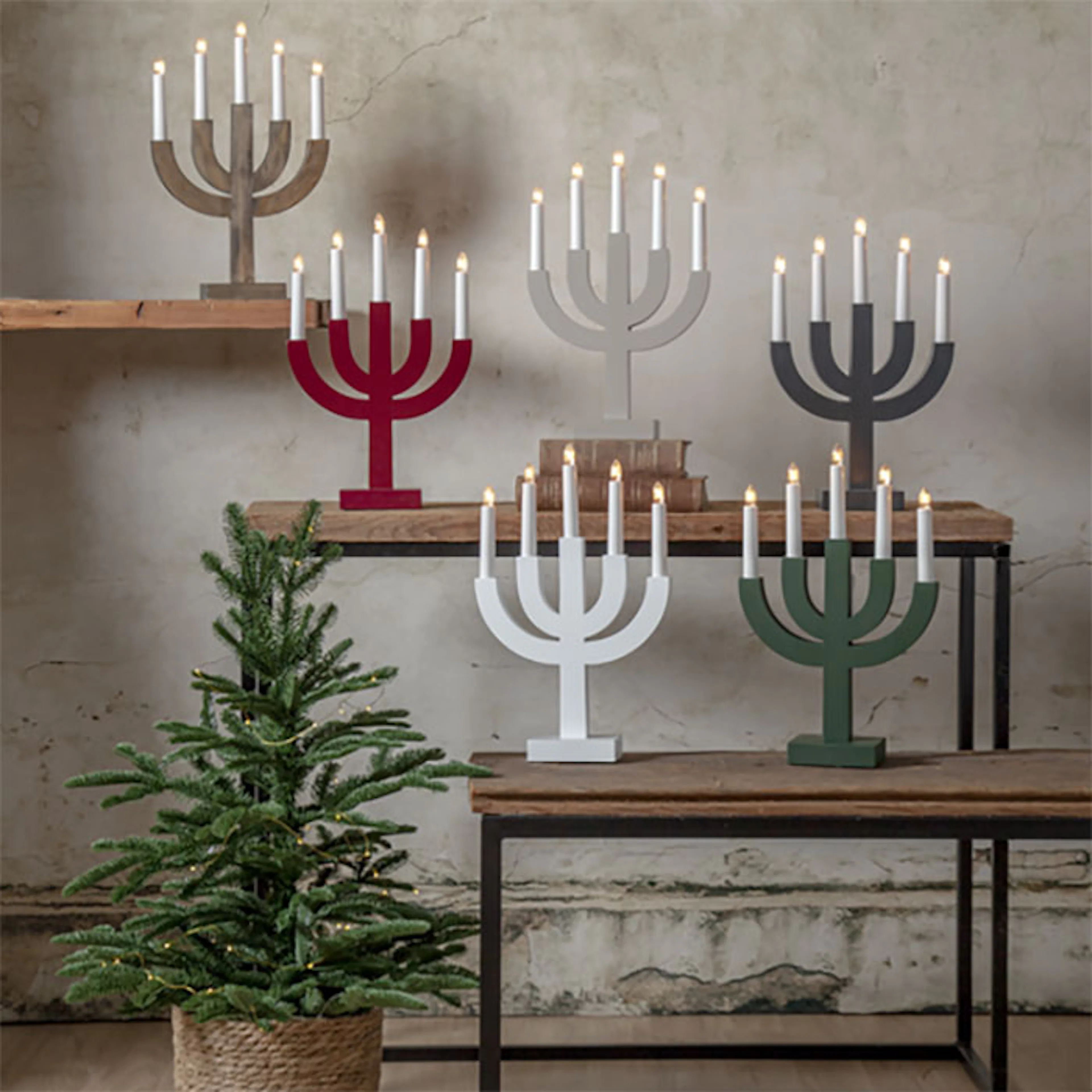 Adventsljusstake Star Trading Selma 5L