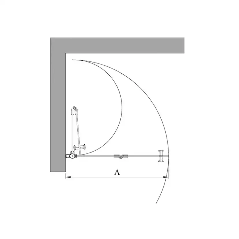 Duschdörr Hietakari Classic 103 Vikbar