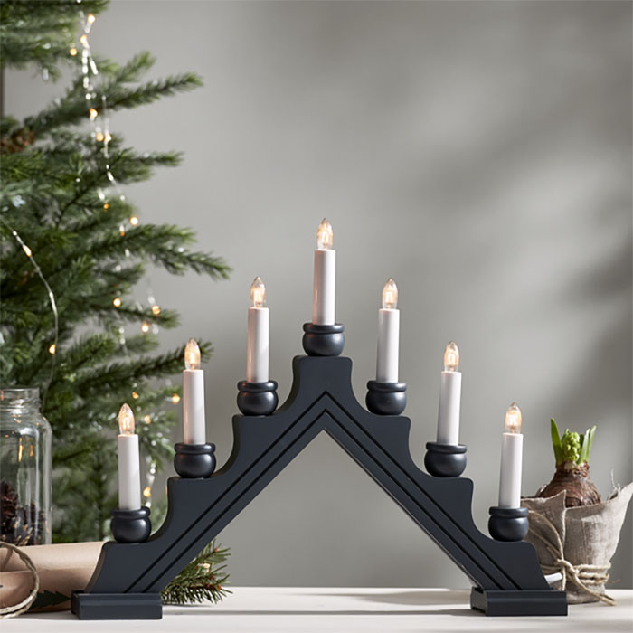 Adventsljusstake Star Trading Karin 7L