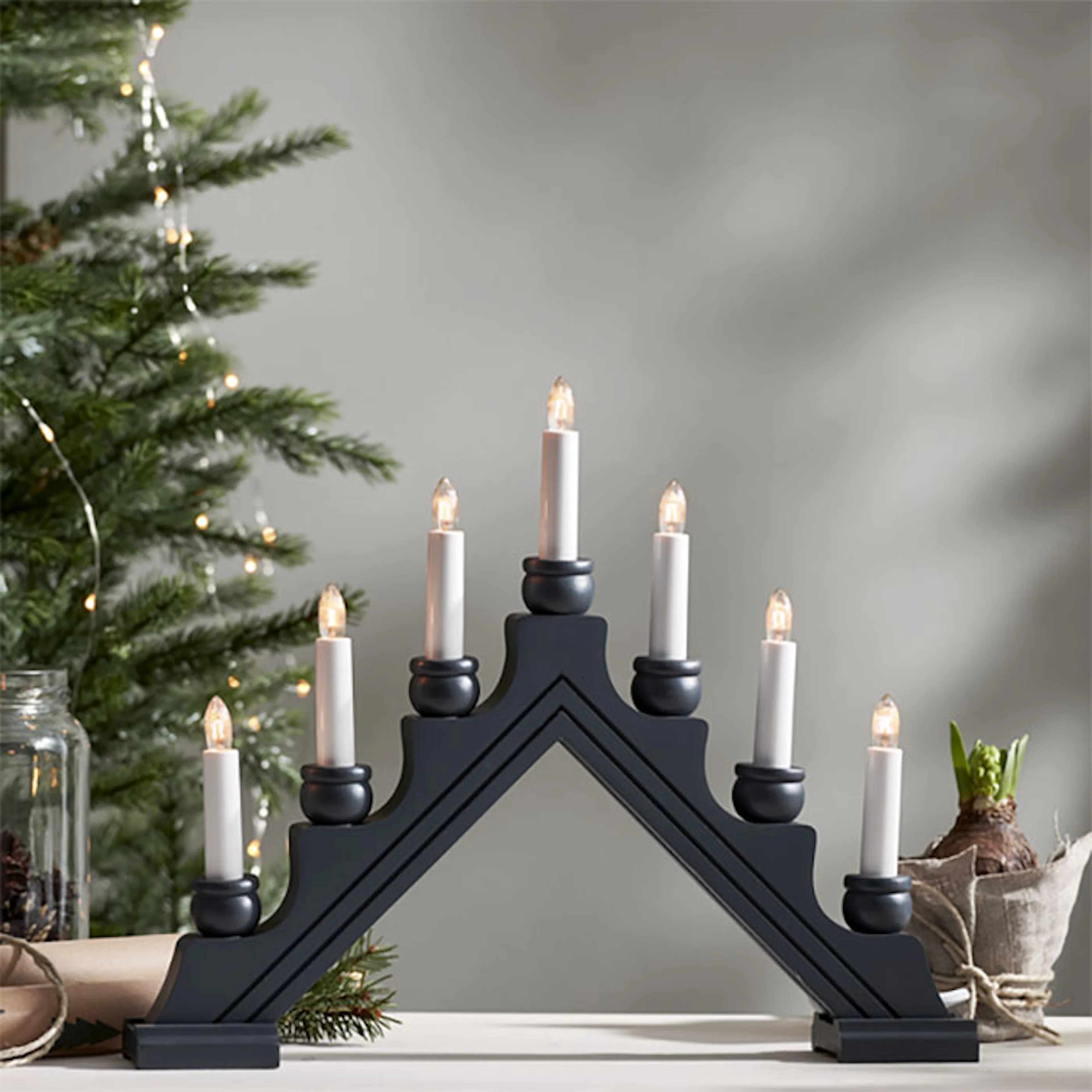 Adventsljusstake Star Trading Karin 7L