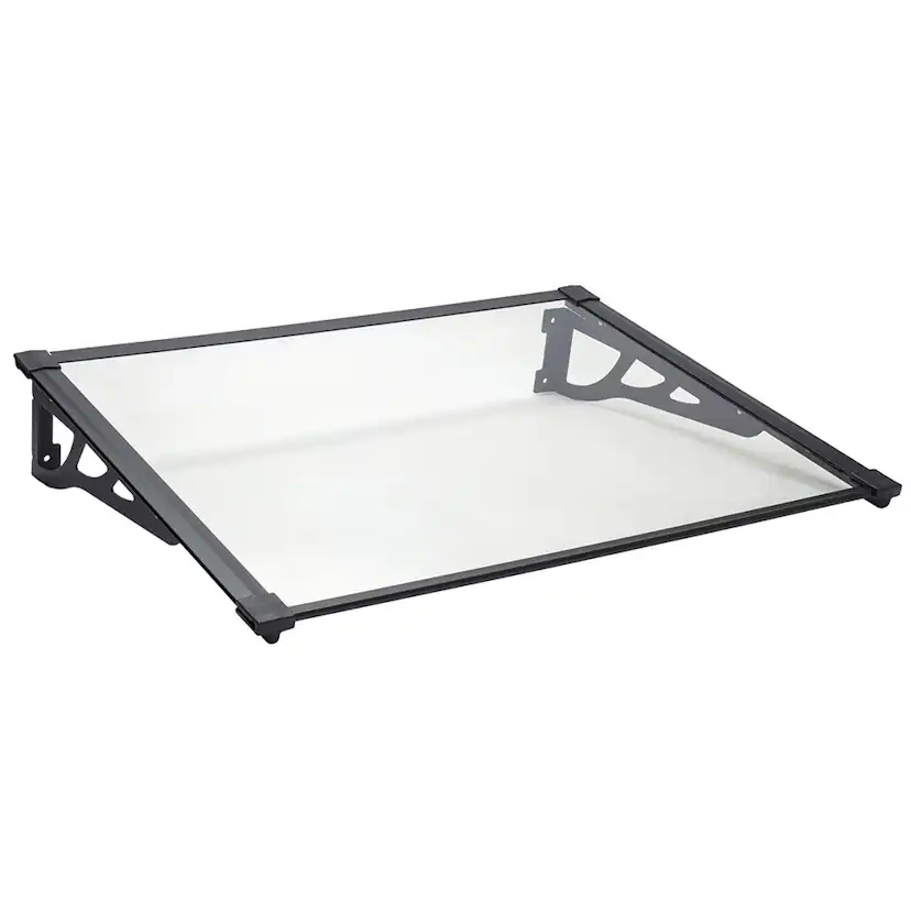 Entrétak Skotte Garden Svart Aluminium Polykarbonat 120x90 cm