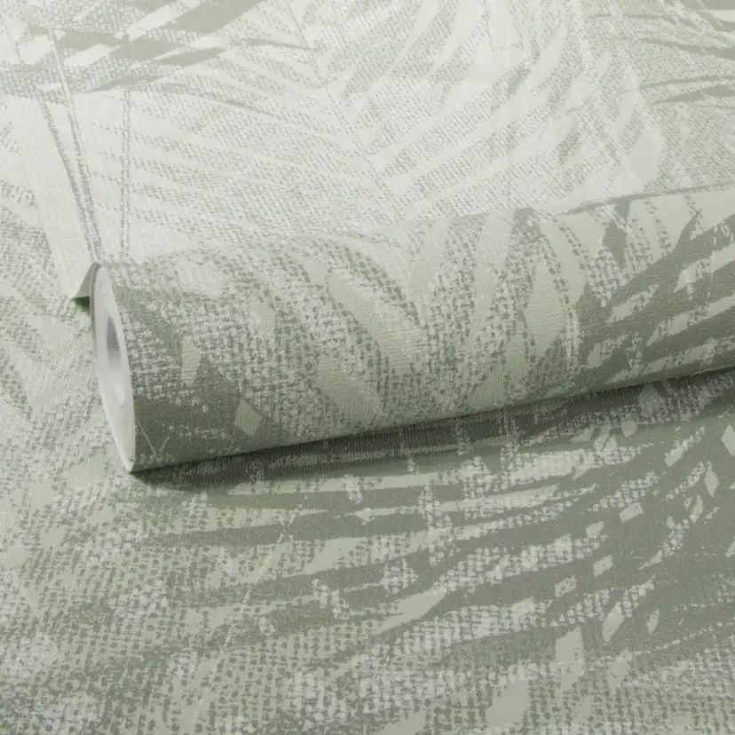 Tapeter Art For The Home Ren Natur Palm 104638 Non Woven, Mönstrad Grön