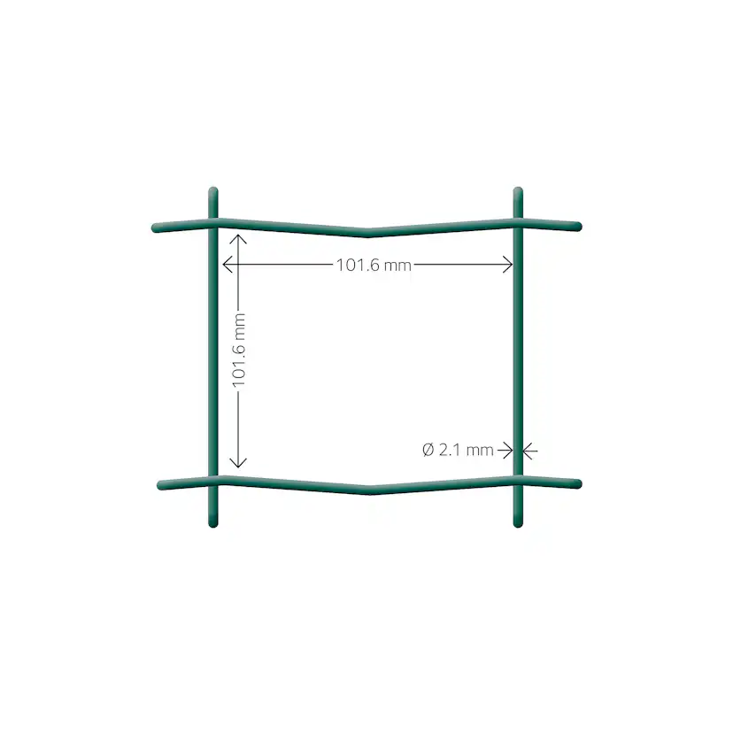 Stängsel Hortus Grönt 20x0,6 m Med Maskor 10x10 cm