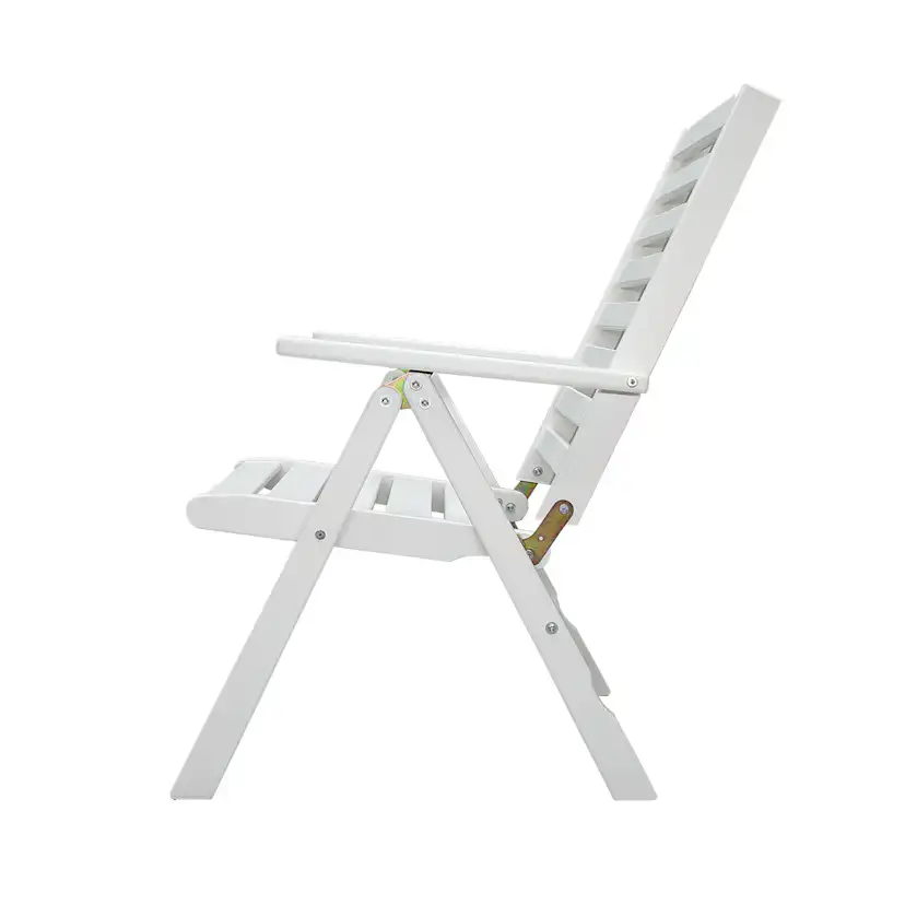 Positionsfåtöj Baltic Garden Bjärred Vitlaserad Ställbar Trästol - 2 st