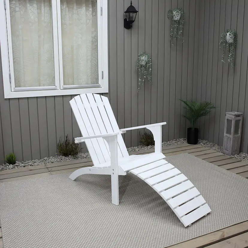 Däckstol Baltic Garden Kungsholm med Fotpall