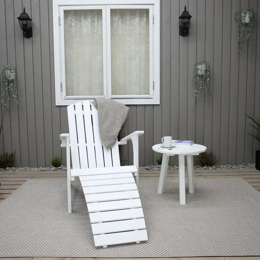 Däckstol Baltic Garden Kungsholm med Fotpall