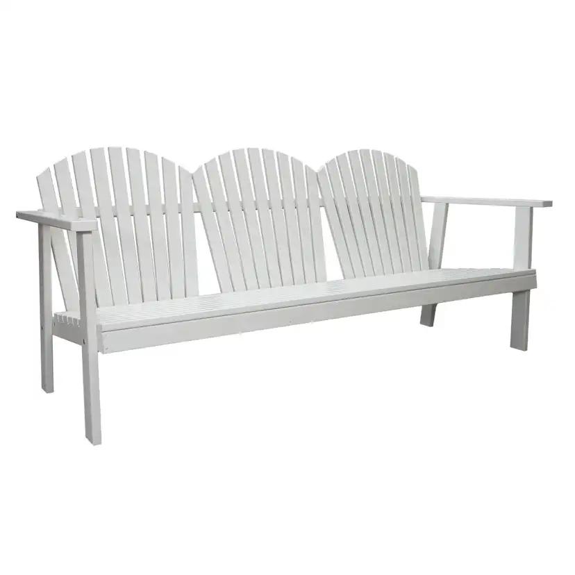 Matgrupp Baltic Garden Kungsholm Vit Loungegrupp i Trä med Soffa, 2 Fåtöjler & Bord