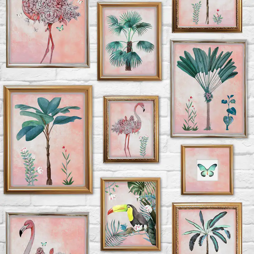 Tapet Fresco Tropical Frame