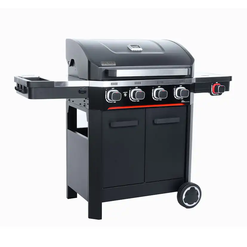 Gasolgill Halmo Atlas 4+1 Svart Med Sidobrännare