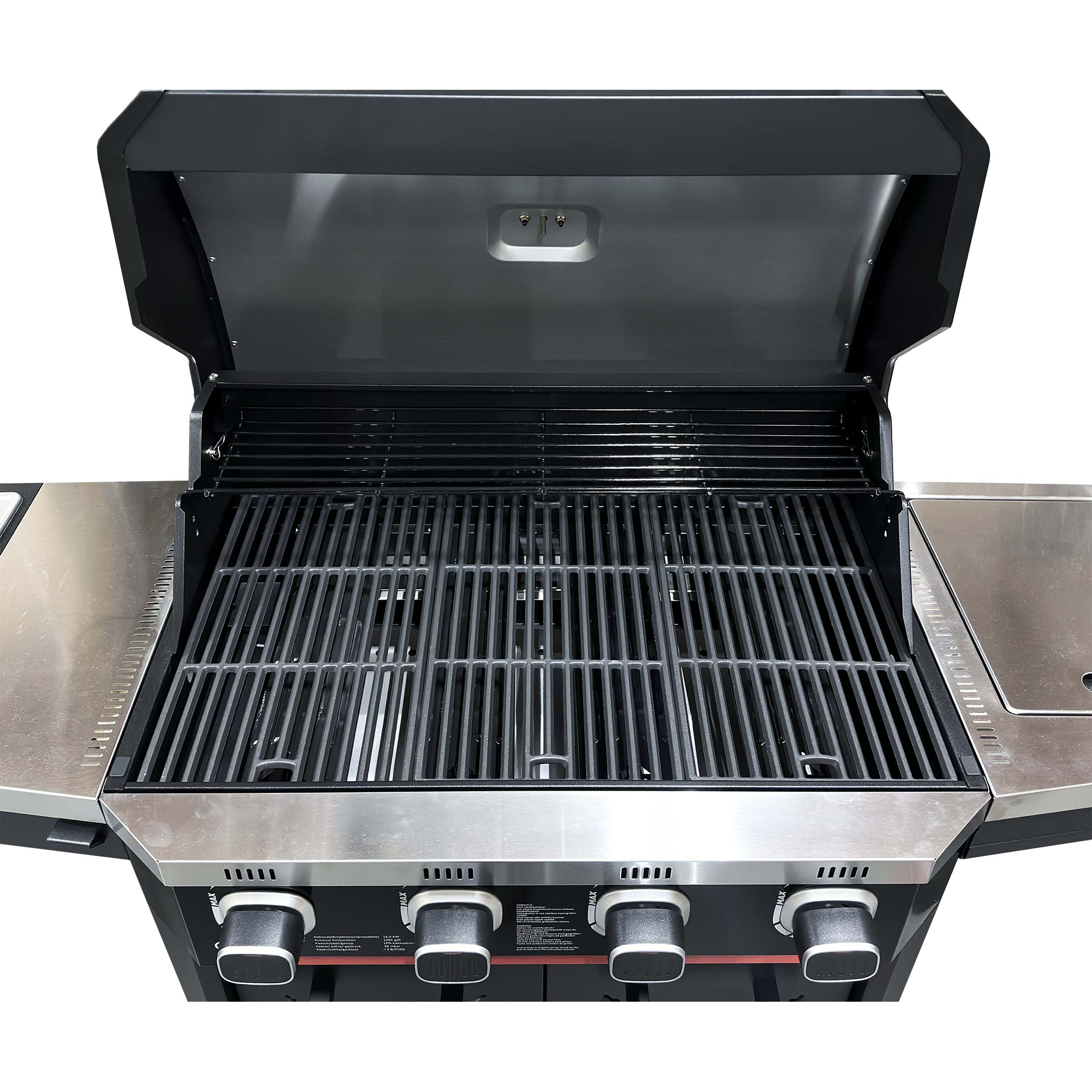 Gasolgill Halmo Atlas 4+1 Svart Med Sidobrännare