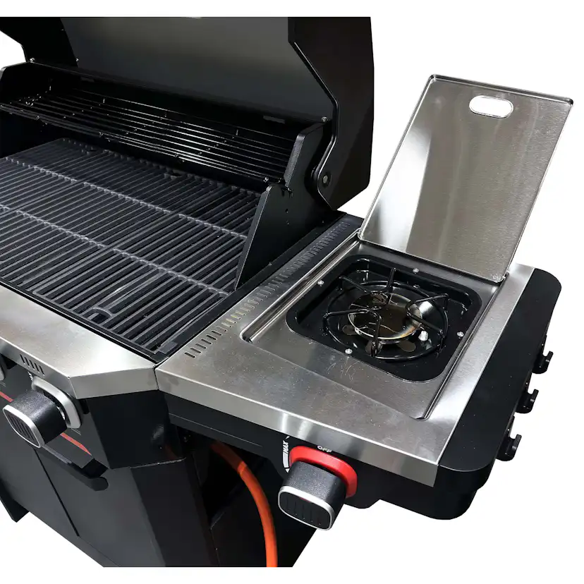 Gasolgill Halmo Atlas 4+1 Svart Med Sidobrännare