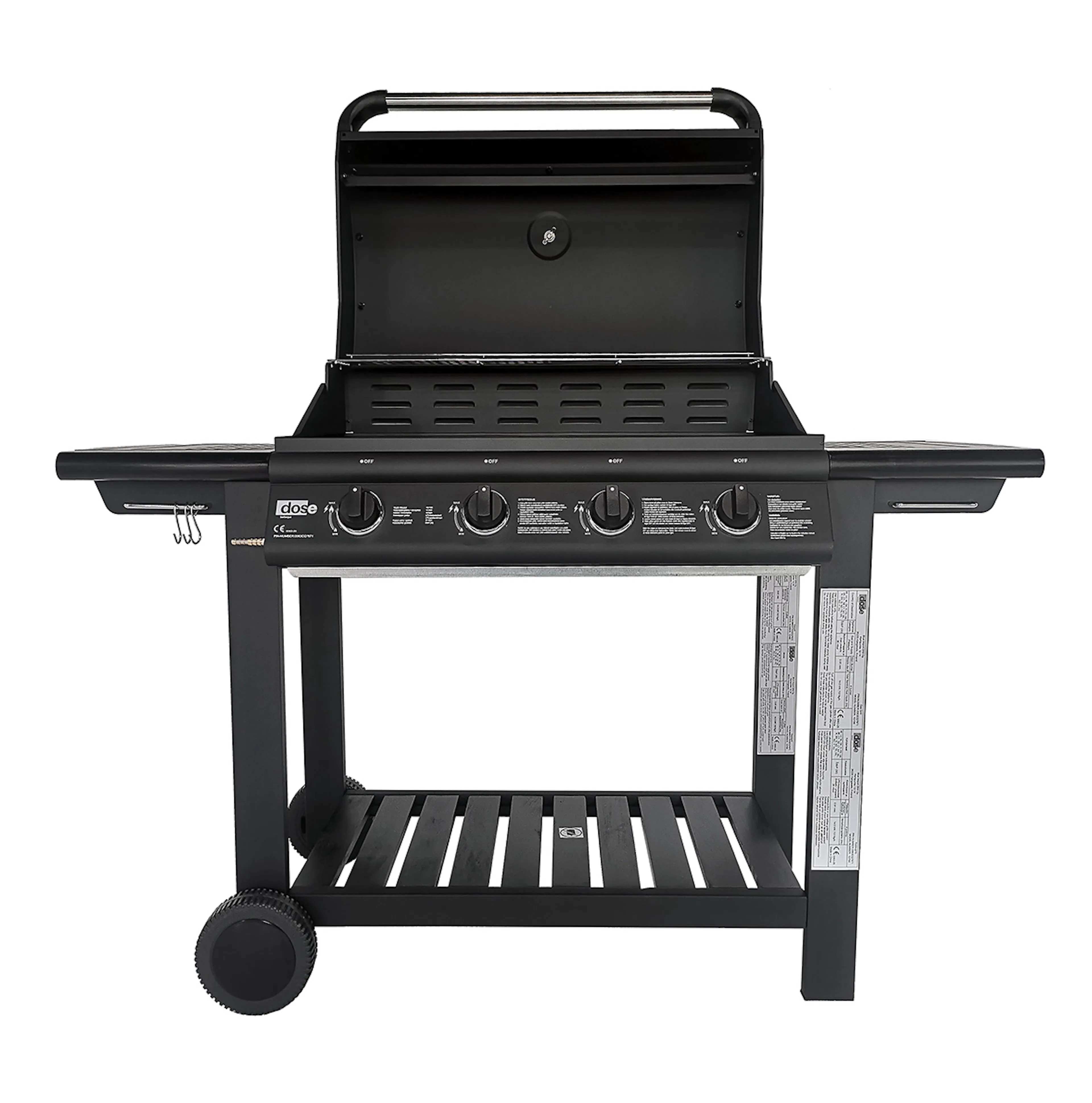Gasolgrill Dose Barbeque 4 Brännare Med Trähylla