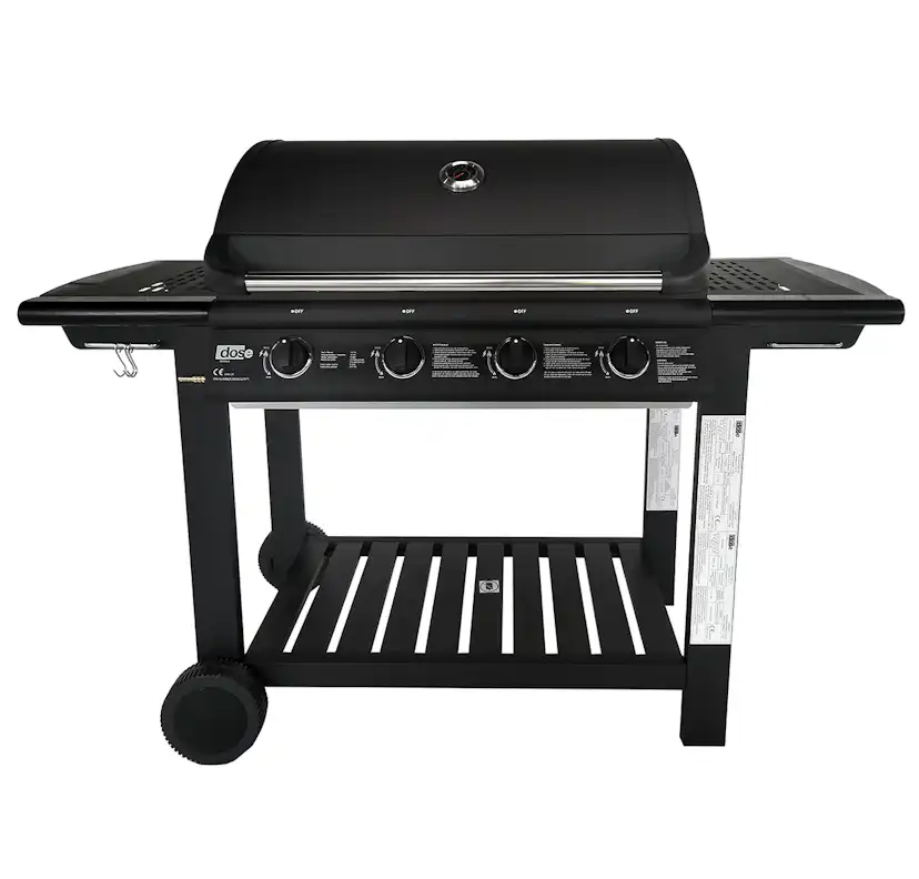 Gasolgrill Dose Barbeque 4 Brännare Med Trähylla