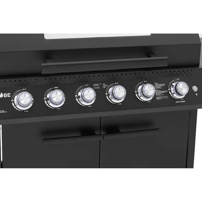 Gasolgrill Kobe Premium 5 Brännare Med Sidobrännare & Glaslock