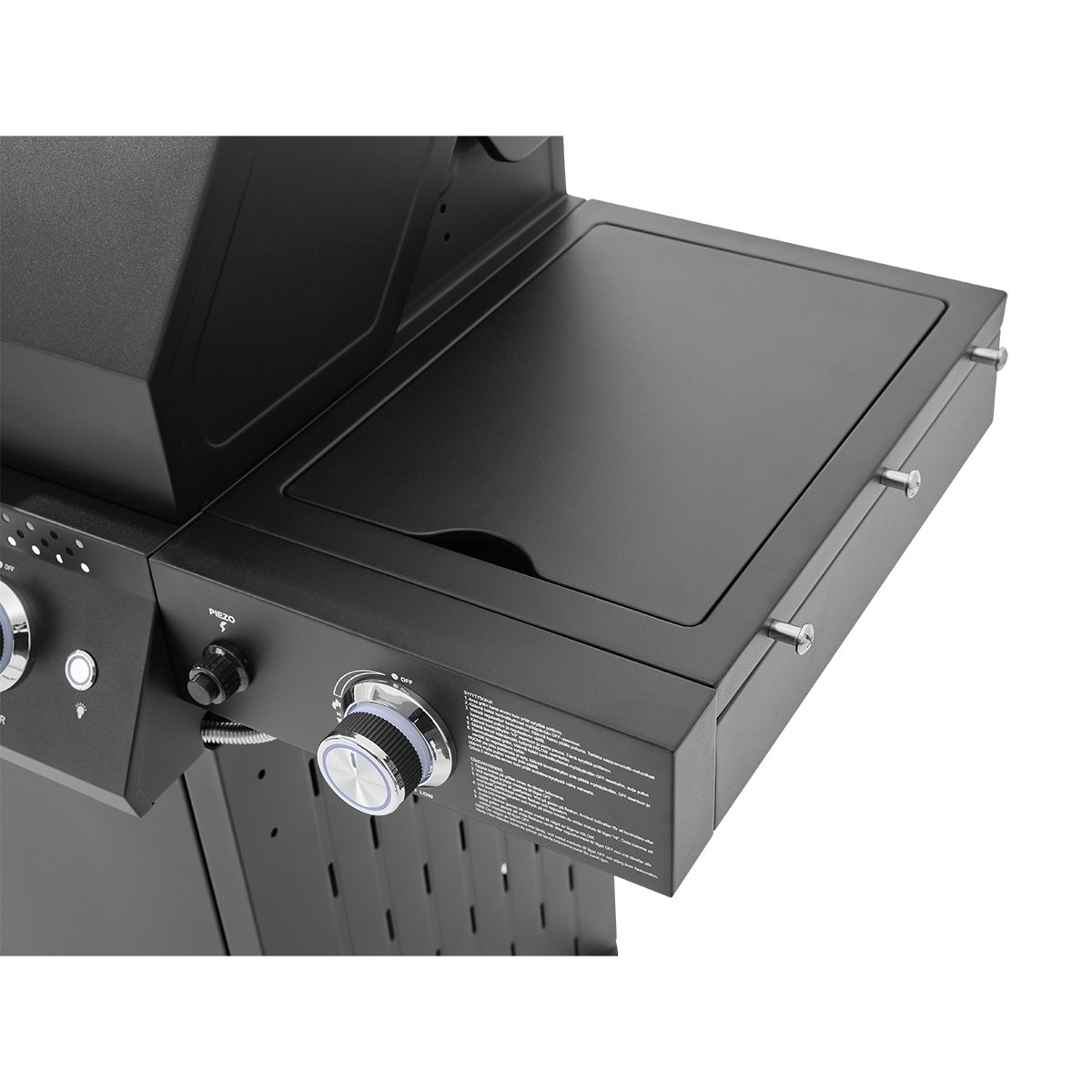 Gasolgrill Kobe Premium 5 Brännare Med Sidobrännare & Glaslock