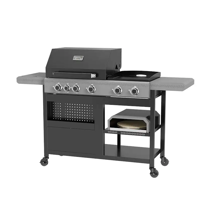 Gasolgrill Easy Cooking 3-i-1 Plancha Med Pizzaugn