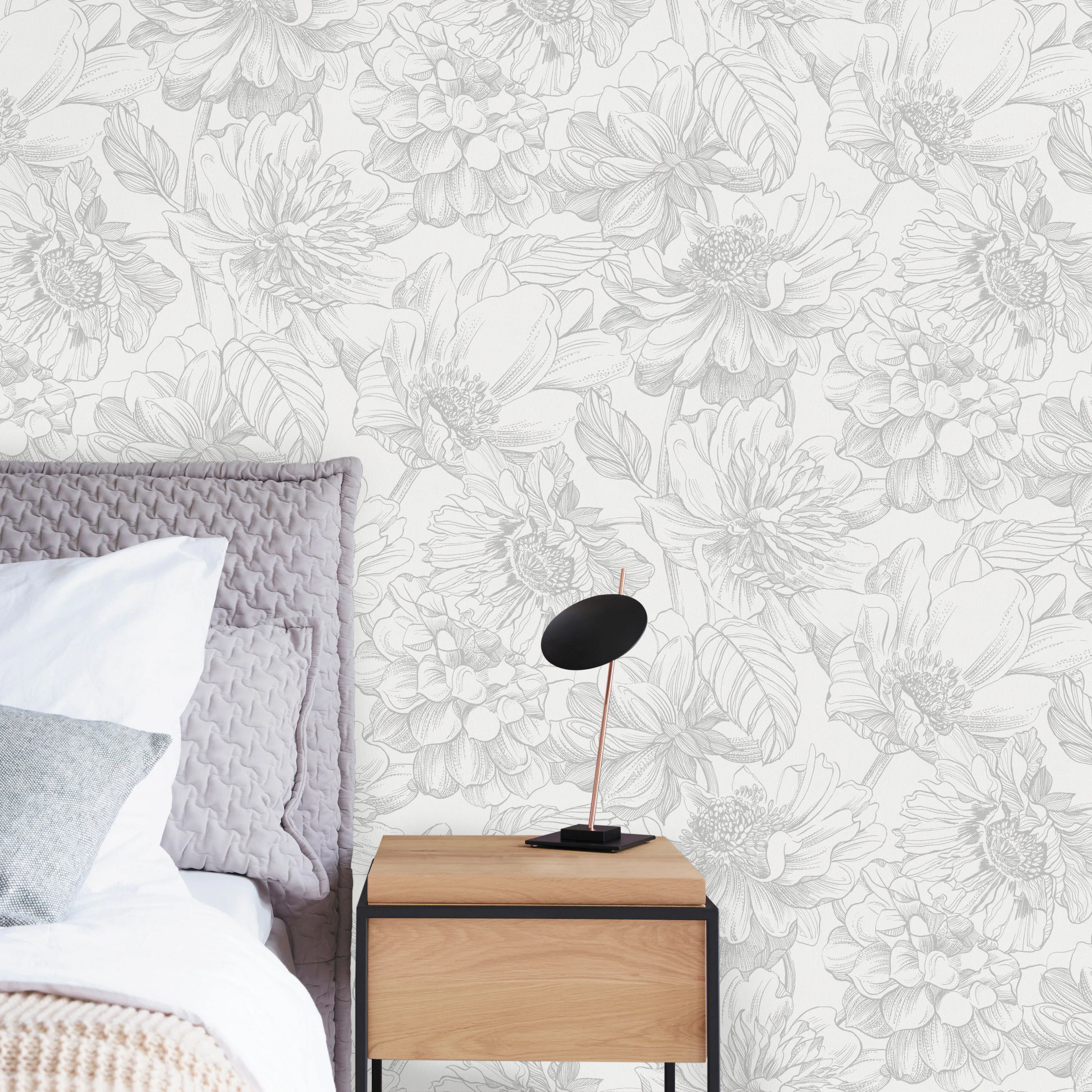 Tapet Art For The Home Dalia Grå 108233