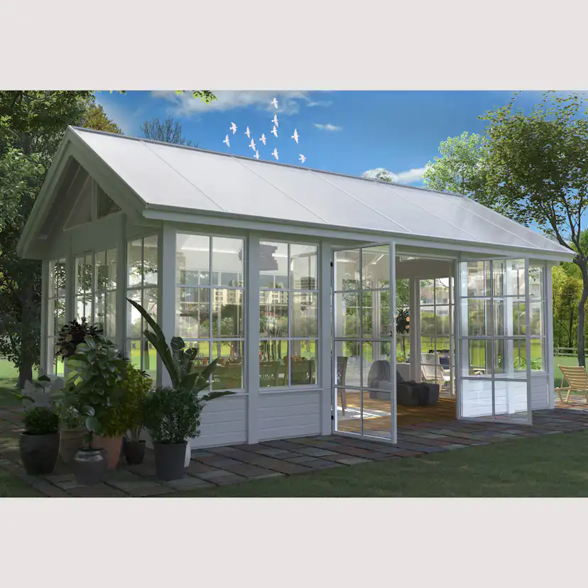 Komplett Orangeri Landskap Grönska Förlängd Sommar 21 kvm