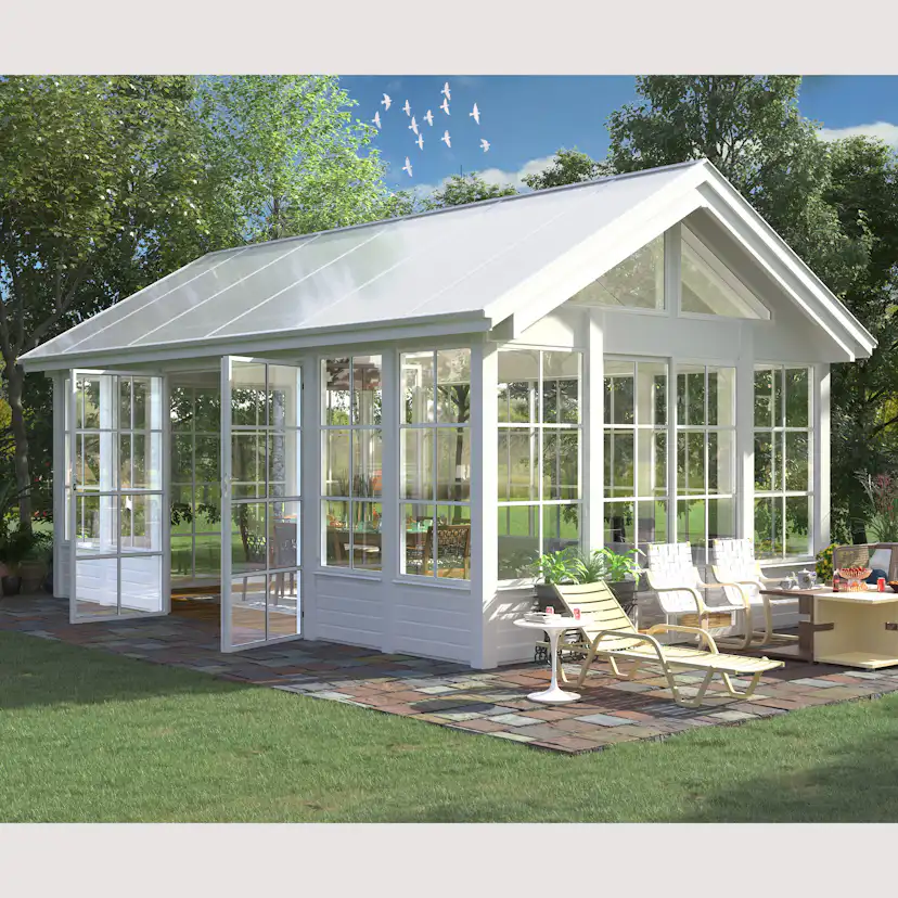 Komplett Orangeri Landskap Grönska Förlängd Sommar 21 kvm