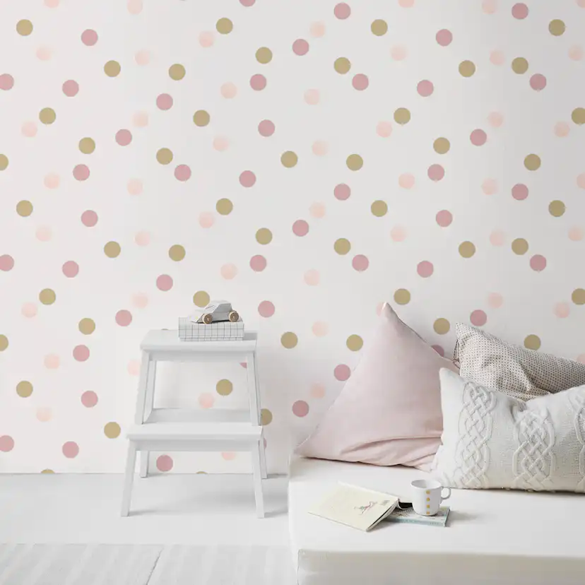 Tapet Superfresco Easy Dotty Polka Rosa American Gold