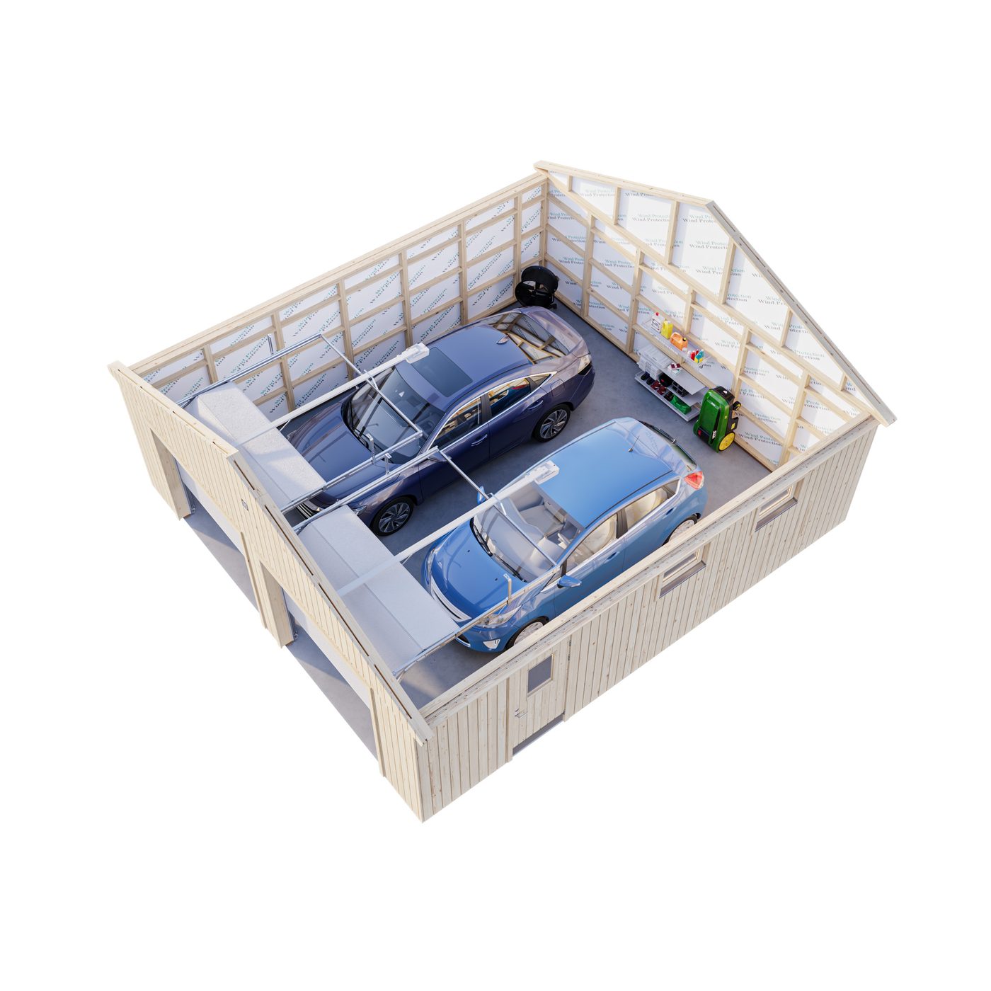 Dubbelgarage Palmako Andre 49,1 m2 med Takskjutport