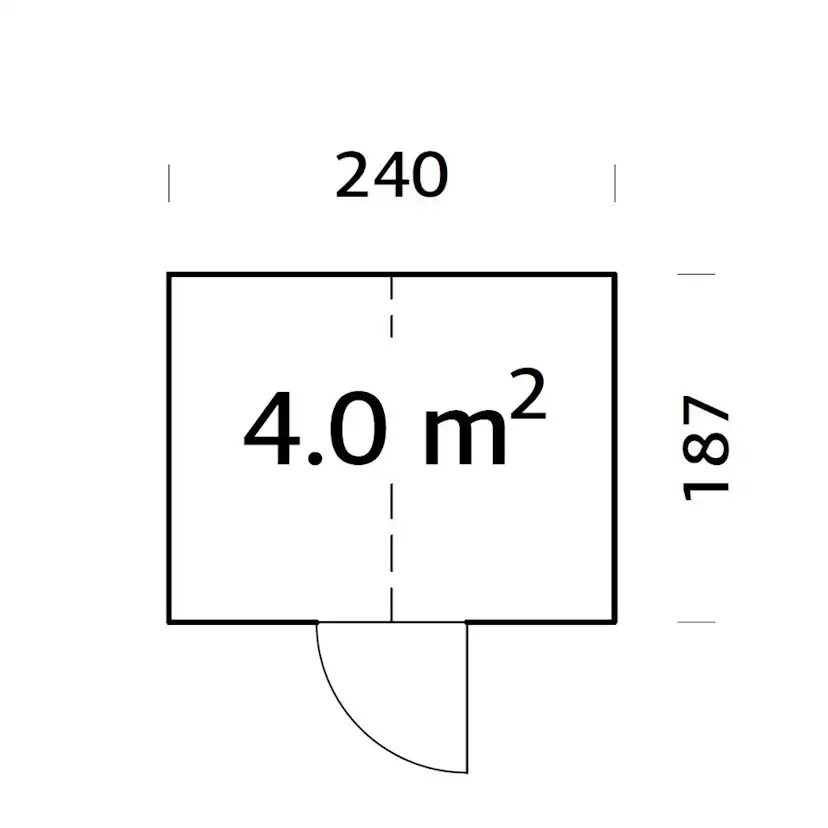 Förråd Palmako Emilia 4,4 m² Redskapsbod i Trä