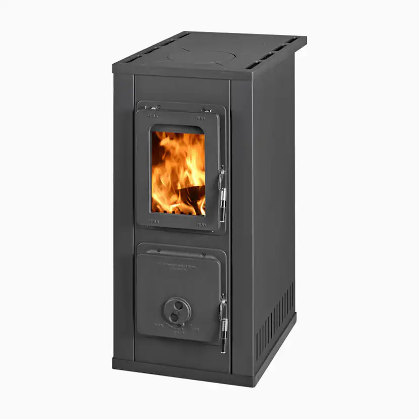 Braskamin Kaminexperten Flensburg III Kökskamin i Gjutjärn & Stål 7kW